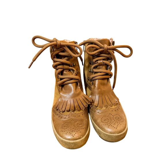 Sundance Shoes Women's Mam' Zelle Wedge Western Shoes size 37 - Picture 3 of 8